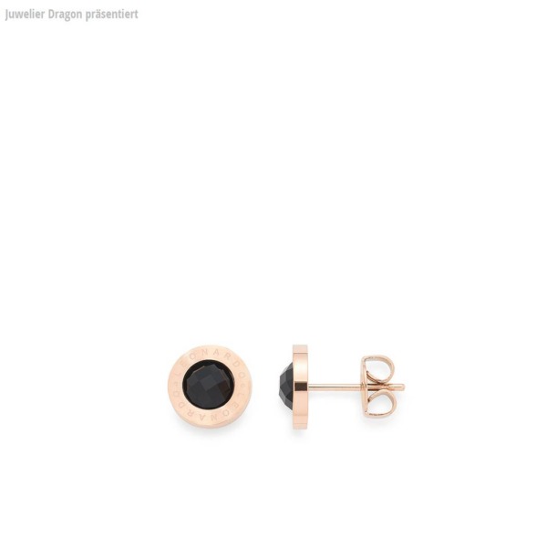 LEONARDO Schmuck Ohrstecker roségold/schwarz Matrix 015790