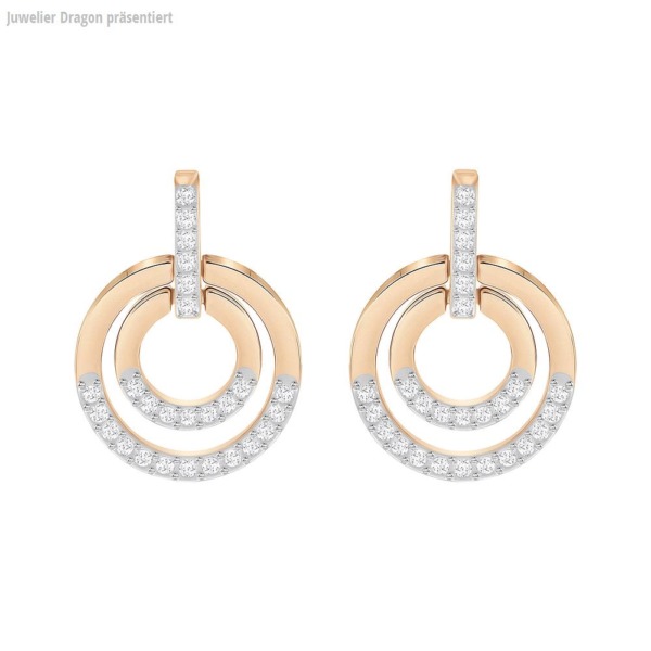 SWAROVSKI Schmuck Ohrstecker mit Halskette 5349204 CIRCLE:OHRSTECKER MED CRY/ROS