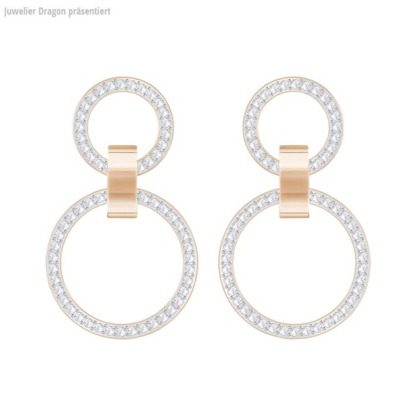 SWAROVSKI Schmuck Ohrstecker mit Halskette 5349334 HOLLOW:OHRSTECKER CHNDL CRY/ROS