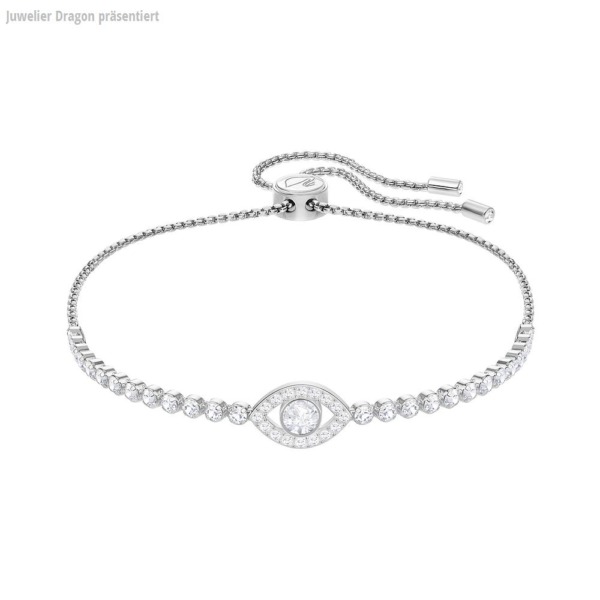 SWAROVSKI Schmuck Armband 5368546 SUBTLE:ARMBAND EVIL EYE CZWH/CRY/RHS M Länge: 9 - 24 cm