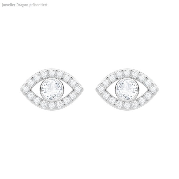 SWAROVSKI Schmuck Ohrstecker mit Halskette 5377741 LUCKILY:OHRSTECKER FIG EVIL EYE CZWH/CRY/RHS