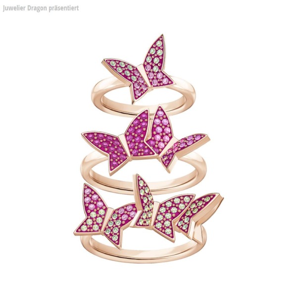 SWAROVSKI Schmuck Ring 5409020 LILIA:RING SET TR LMUL/ROS