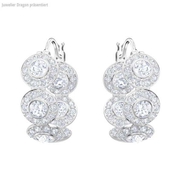 SWAROVSKI Schmuck Ohrstecker mit Halskette 5418269 ANGELIC:OHRSTECKER HOOP CRY/RHS
