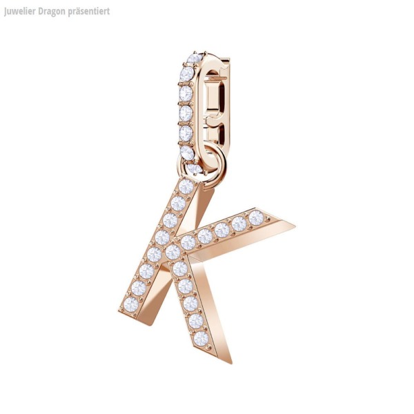 SWAROVSKI Schmuck Charm mit Halskette 5437619 REMIX:CHARM ALPHABET K CRY/ROS