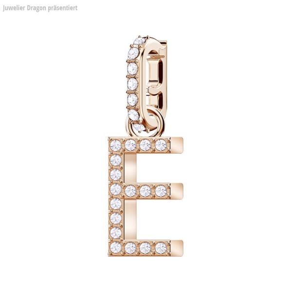 SWAROVSKI Schmuck Charm mit Halskette 5437621 REMIX:CHARM ALPHABET E CRY/ROS