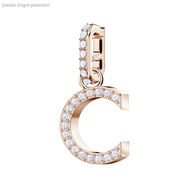 SWAROVSKI Schmuck Charm mit Halskette 5437626 REMIX:CHARM ALPHABET C CRY/ROS