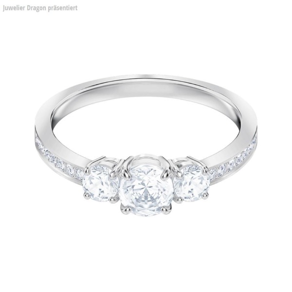 SWAROVSKI Schmuck Ring 5448843 ATTRACT TRILOGY:RING RND CZWH/RHS