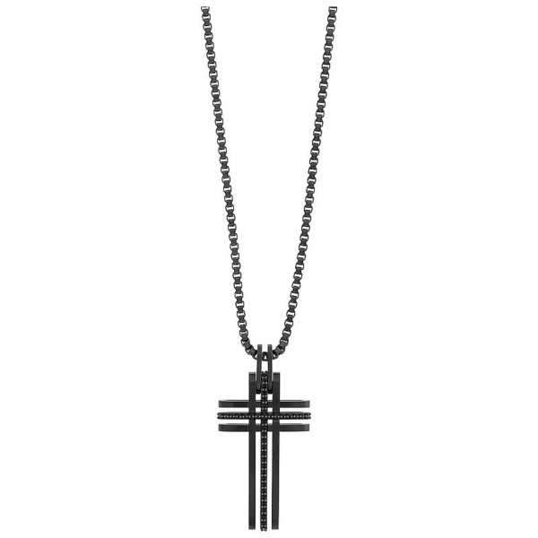 SWAROVSKI Schmuck Anhänger mit Halskette 5070473 BENGAL:ANHAENGER CROSS JET HEM/PBKM BLAC