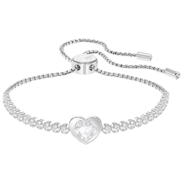 SWAROVSKI Schmuck Armband 5349630 SUBTLE:ARMBAND HRT CZWH/CRY/RHS M Länge: 9 - 24 cm