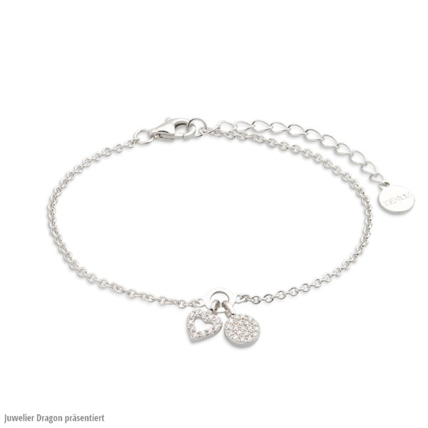 Armband XENOX XS2930 silberfarben Herz und Kreis