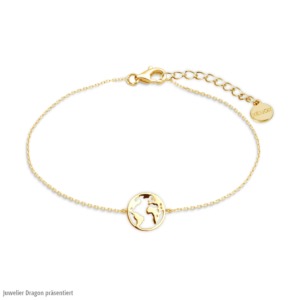 Armband XENOX XS3165G goldfarben Weltkugel