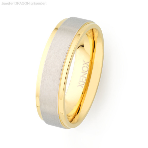XENOX Damen Ring Edelstahl IP gelb X2229