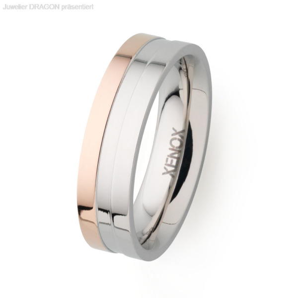 XENOX Damen Ring Edelstahl IP rosé X2246