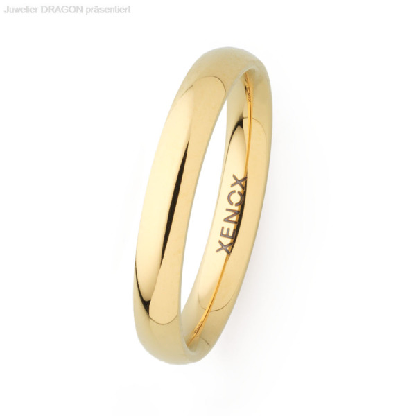 XENOX Damen Ring Edelstahl IP gelb X2306