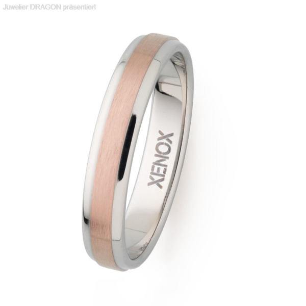 XENOX Damen Ring Edelstahl IP rosé X2546