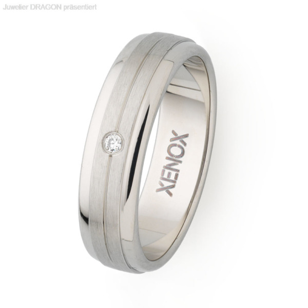XENOX Damen Ring Edelstahl Zirkonia X2547
