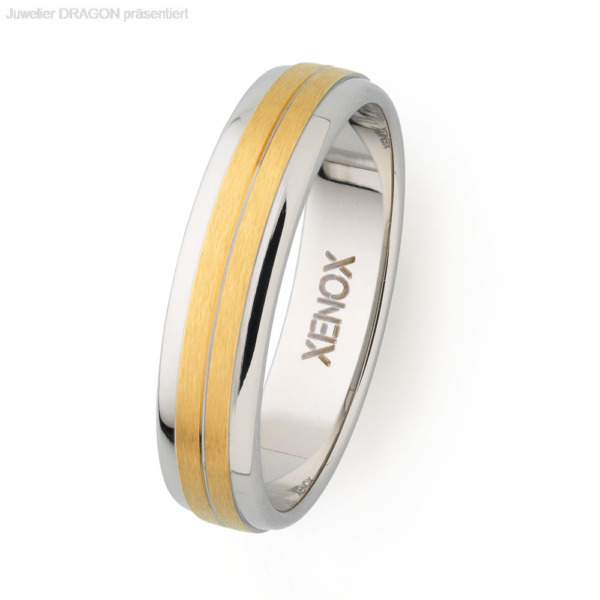 XENOX Damen Ring Edelstahl IP gelb X2626