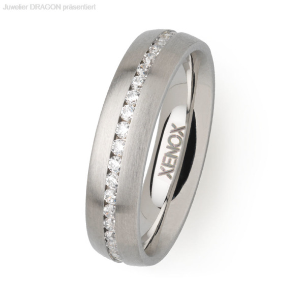 XENOX Damen Ring Edelstahl Zirkonia X5014