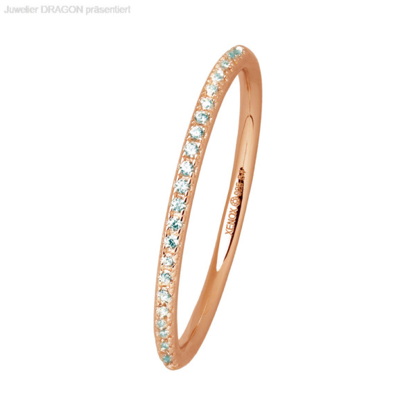 XENOX Damen Ring Silber 925 Zirkonia rosé vergoldet XS1721R