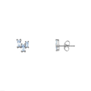 XENOX XS1945 Ohrstecker Silber 925/- blaue Zirkonia DAMEN