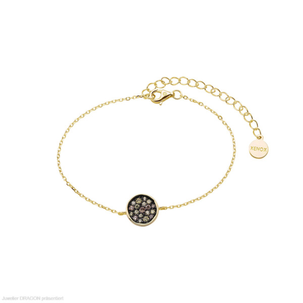 XENOX XS2028G Armband Silber 925/- vergoldet Zirkonia 15-20cm DAMEN