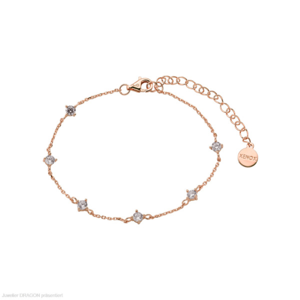 XENOX XS2037R Armband Silber 925/- rosé Zirkonia 15-20cm DAMEN