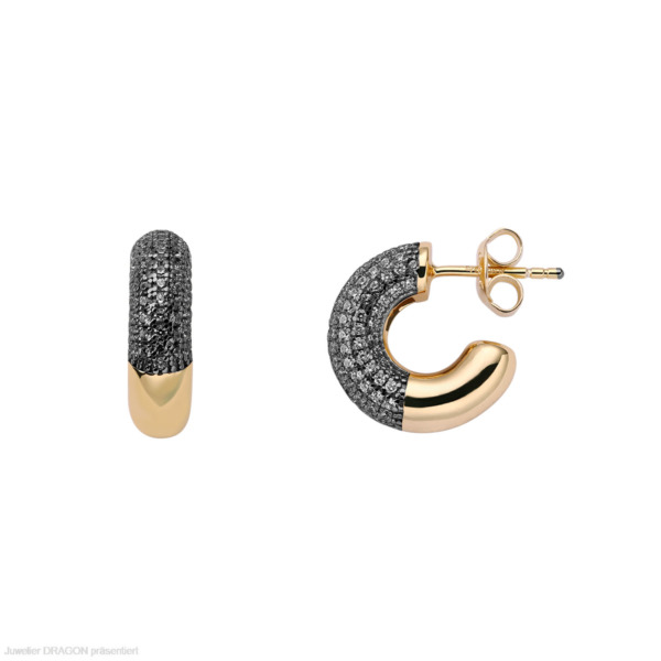 XENOX XS2041G Ohrstecker Silber 925/- vergoldet Zirkonia DAMEN