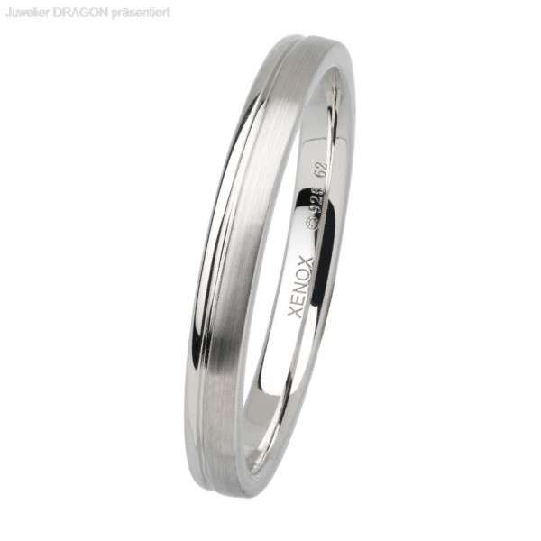 XENOX Damen Ring Silber 925 Matt XS9105
