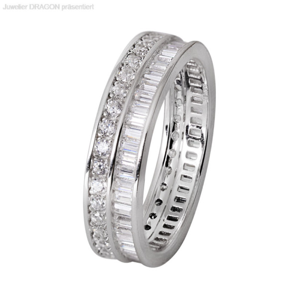 XENOX Damen Ring Silber 925 Zirkonia XS9118