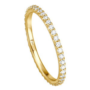 Memoire Ring aus Gold gelb mit Brillanten ca. 0