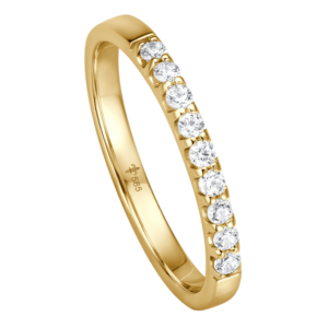 Memoire Ring aus Gelbgold mit 9 Brillanten ca. 0