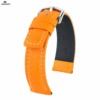 Uhrenarmband HIRSCH Carbon L 02592076-2-24 Farbe orange aus Kalbsleder