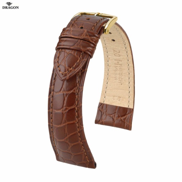 Uhrenarmband HIRSCH Aristocrat M 03828110-1-16 Farbe braun aus Kalbsleder geprägt