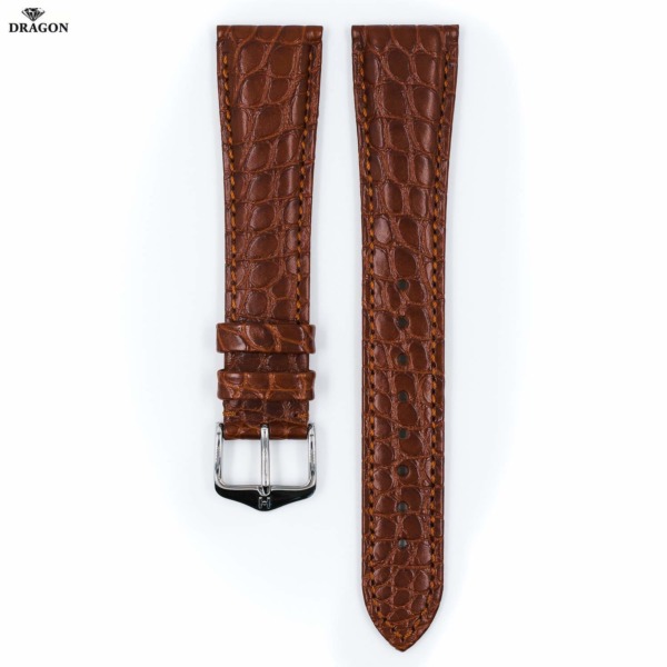 HIRSCH Selection Alligator Uhrband Regent Farbe braunOL