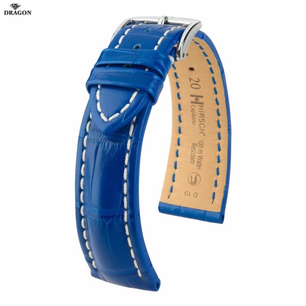 Uhrenarmband HIRSCH Capitano L 05107085-2-XX Farbe royalblau aus Alligator