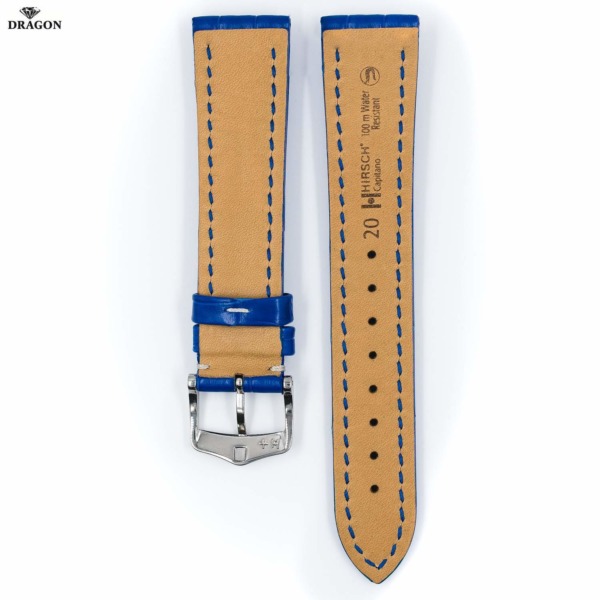 Uhrband Alligator Capitano Royalblau LL