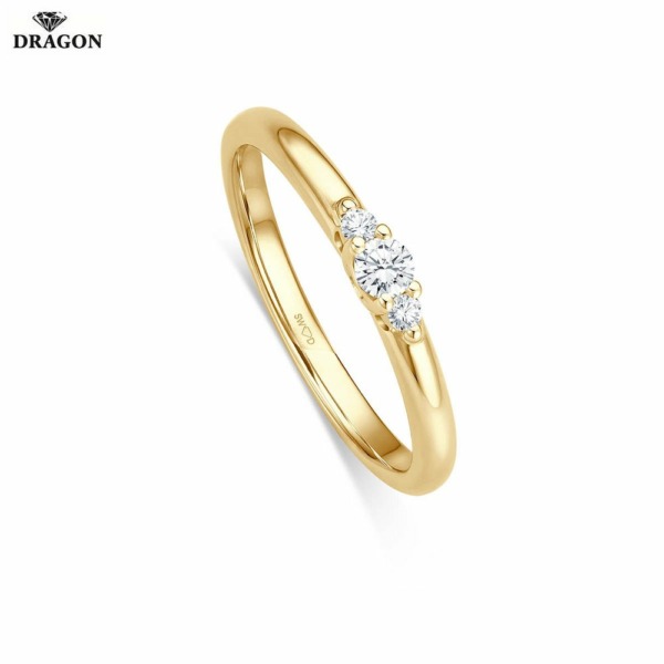 Verlobungsring Gold mit 3 Brillanten 0,15ct. – Bild 3