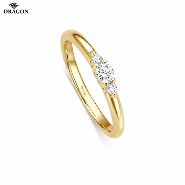 Verlobungsring Gold mit 3 Brillanten 0,25ct. – Bild 3