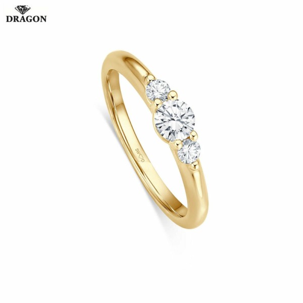 Verlobungsring Gold mit 3 Brillanten 0,5ct. – Bild 3