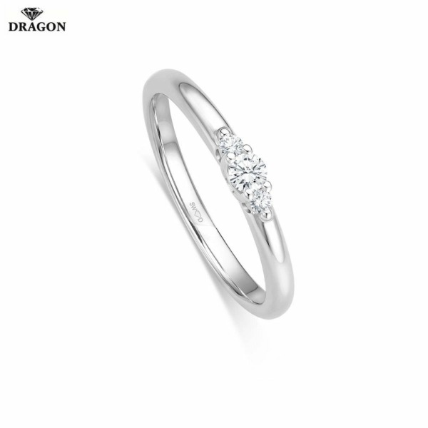 Verlobungsring Gold mit 3 Brillanten 0,15ct.
