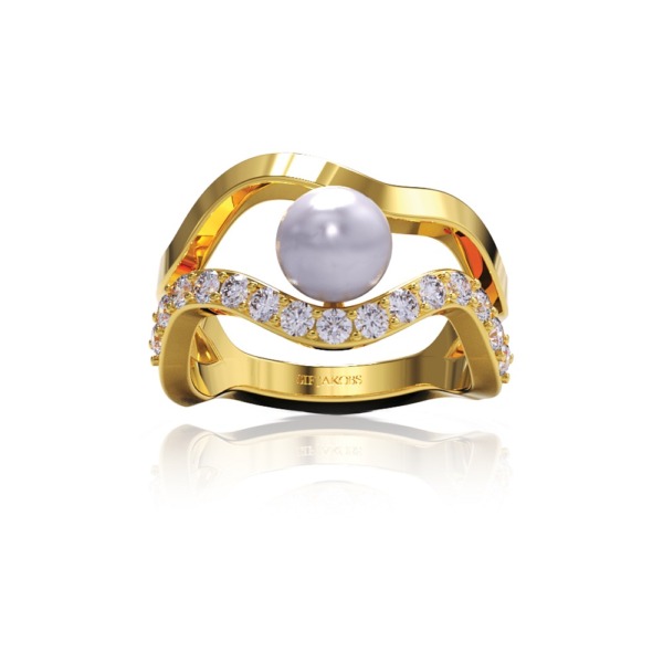 Sif Jakobs SJ-R12363-PCZ-YG-56 DAMEN Ring 925 Silber