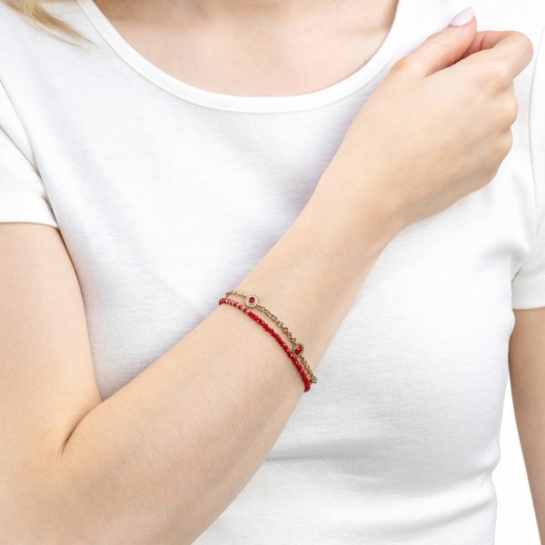 LEONARDO Schmuck Armband Florena rot 023546