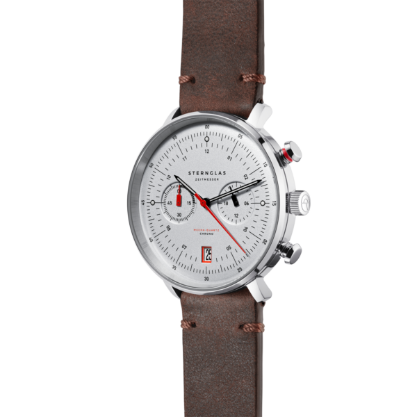STERNGLAS HAMBURG Chrono silber-satiniert silber / Vintage 20 mokka S01-HC10-VI11S01-HC10-VI11_HH_Chrono_silber_vintage_mokka_45.png