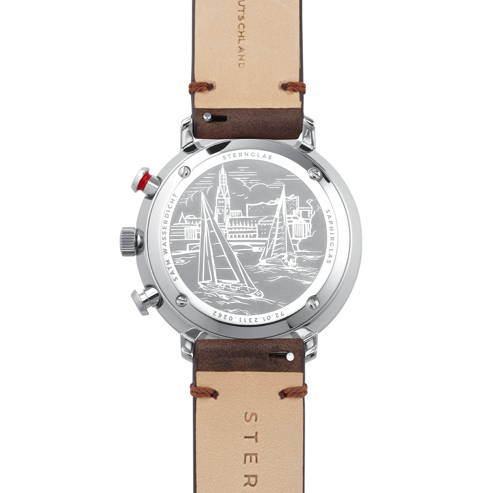 STERNGLAS HAMBURG Chrono silber-satiniert silber / Vintage 20 mokka S01-HC10-VI11S01-HC10-VI11_HH_Chrono_silber_vintage_mokka_rueck.png