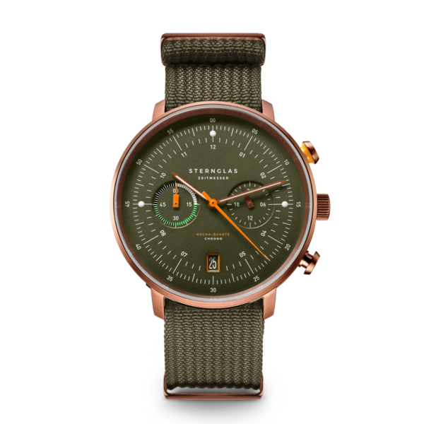 STERNGLAS HAMBURG Chrono dunkelgrün bronze / Field 20 waldgrün S01-HC35-FI05