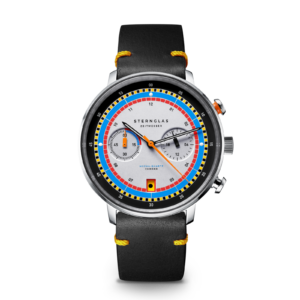 STERNGLAS HAMBURG Chrono REGATTA silber / Vintage 20 nero-gelb S01-HC36-VI22
