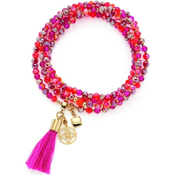Leonardo Schmuck Halskette Donna pink Sommer  mehrfarbig 024898_1