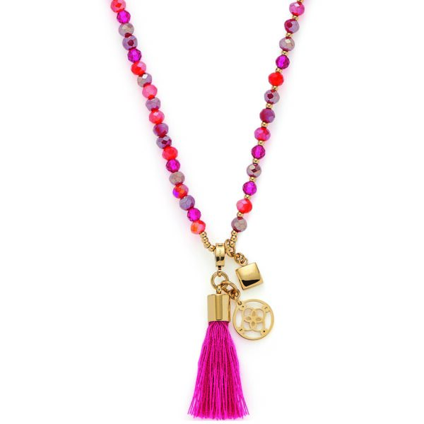 Leonardo Schmuck Halskette Donna pink Sommer  mehrfarbig 024898_2